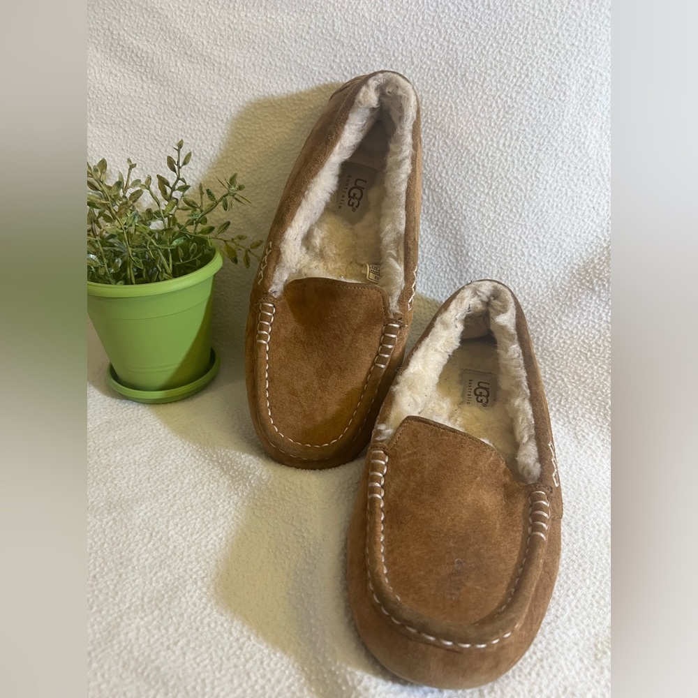 UGG Brown Suede Moccasin Slippers